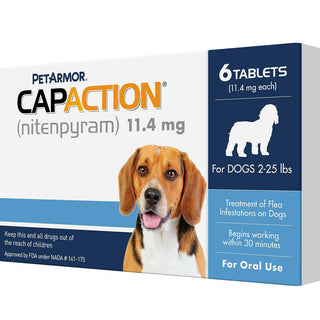 PetArmor CapAction Oral Flea Treatment Tabs For Dogs 2-25 LB (6 Count)