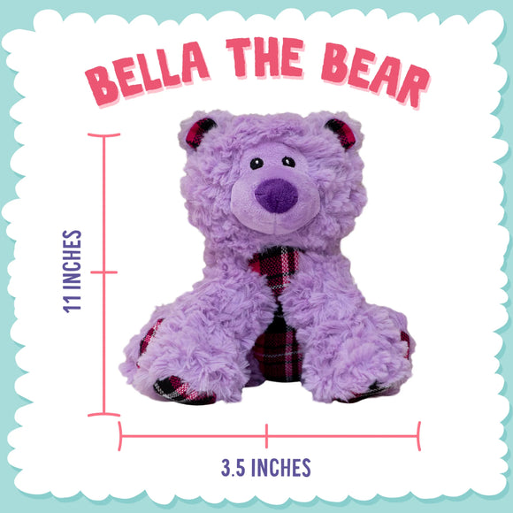Snugarooz Bella the Bear Tough & Durable Soft Squeaky for Chewers Dog Toy- (11")