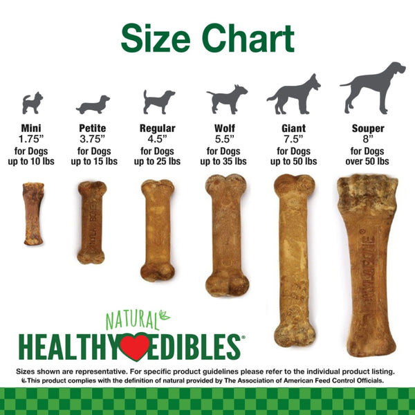 Nylabone Healthy Edibles Natural Long Lasting Roast Beef Flavor Dog Chew Treats- X-Large/Souper (1 ct)