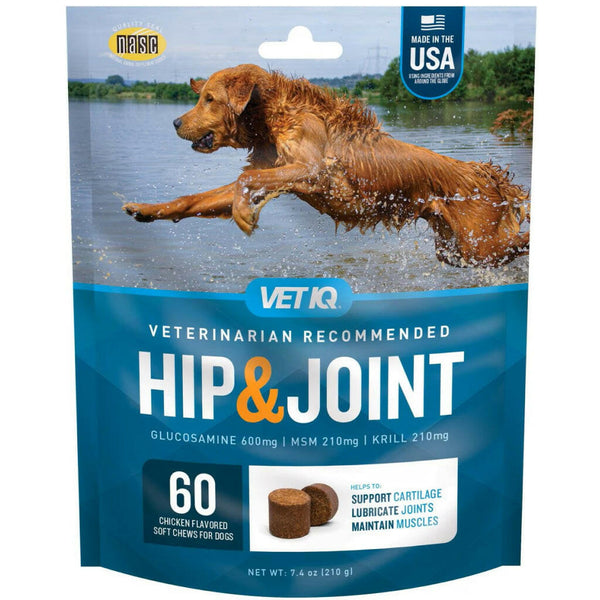 VetIQ Hip & Joint Soft Chew Supplement for Dogs (60 count)