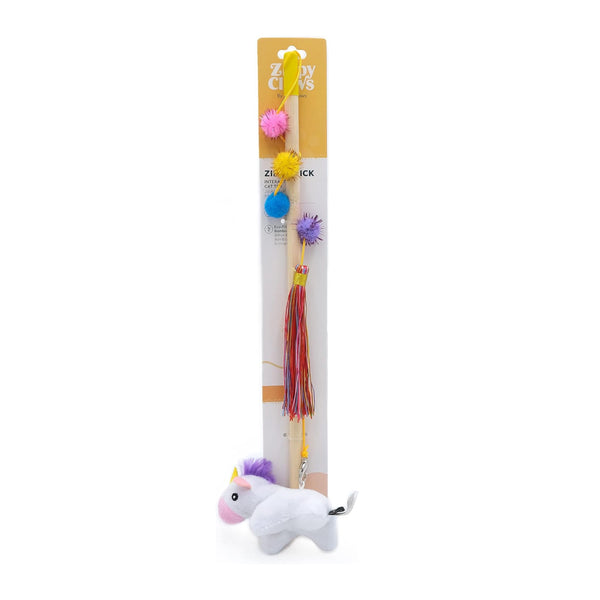 Zippy Paws ZippyClaws ZippyStick-Unicorn Indoor Toy For Cat (Small)