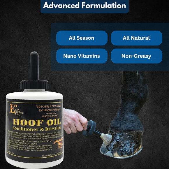 E3 Hoof Oil Conditioner & Dressing for Horses (32 oz)