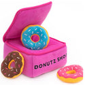 Zippy Paws Burrow Donutz Box Interactive Colorful Squeaky Toy For Dog (Medium)
