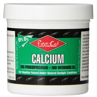 Rep-Cal Calcium without Vitamin D3 Ultrafine Powdered Supplement For Reptiles (3.3 oz)