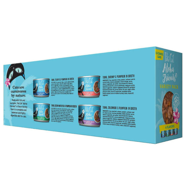 Tiki Cat Aloha Friends Tuna Grain-Free Wet Food For Cats -Variety Pack (5.5 oz x 8 cans)