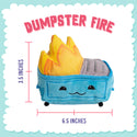 Snugarooz Small Dumpster Fire Plush Dog Toy - Blue