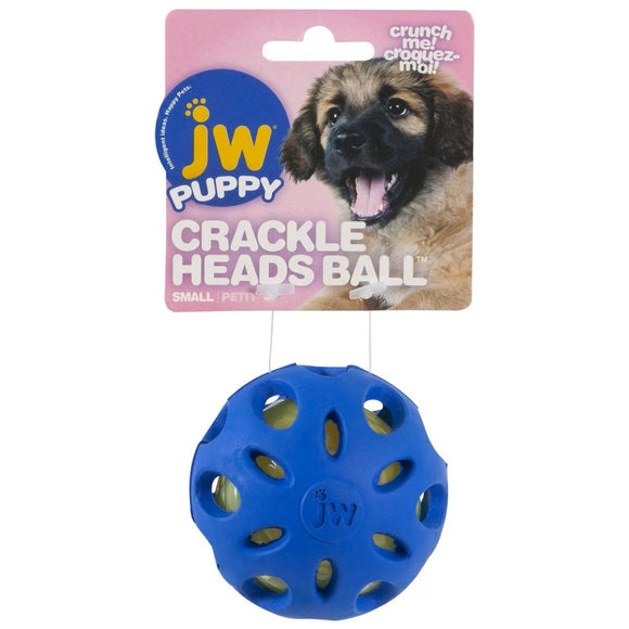 JW Pet Crackle Heads Ball Toy For Dogs- Assorted Colors