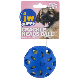 JW Pet Crackle Heads Ball Toy For Dogs- Assorted Colors