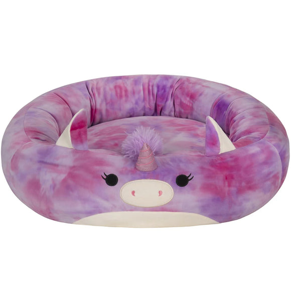Squishmallows Plush Bolster Pet Bed- Lola the Unicorn