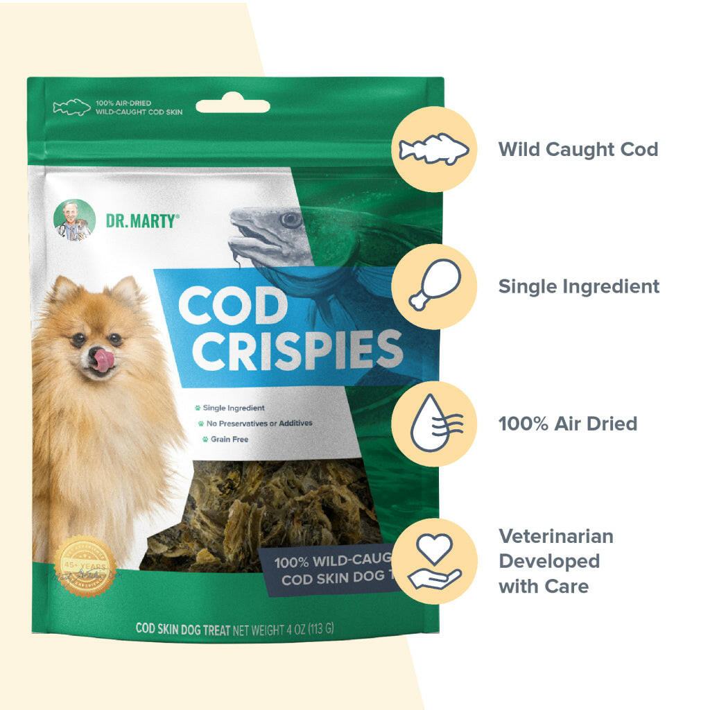 Dr Marty Cod Crispies Freeze Dried Cod Skin Dog Treats - 0