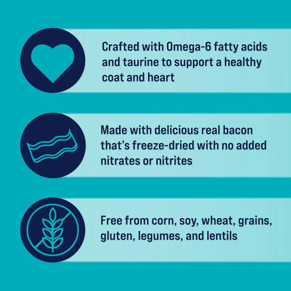 Stewart PuffTops Bacon & Cheese Freeze-Dried Food Topper for Dogs (3.5 oz)