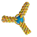 Snungarooz Fling N Fun Strong Rubber & Rope Chew Dog Toy (7")