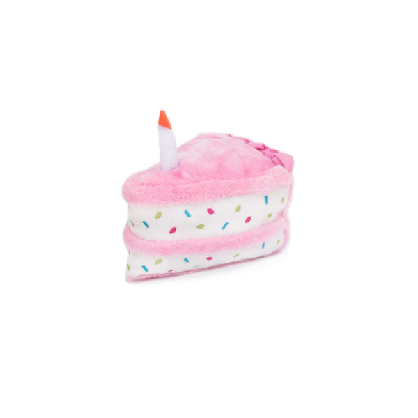Zippy Paws Birthday Cake Plush Squeaky Toy for Dogs