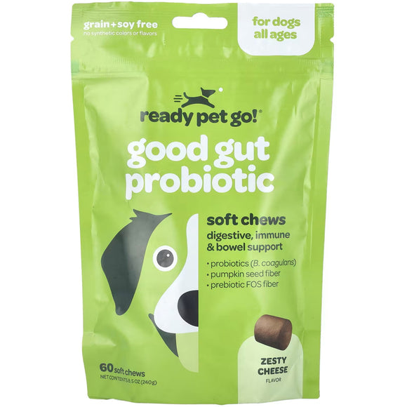 Ready Pet Go Good Gut Probiotic Support for Dogs (60 soft chews)