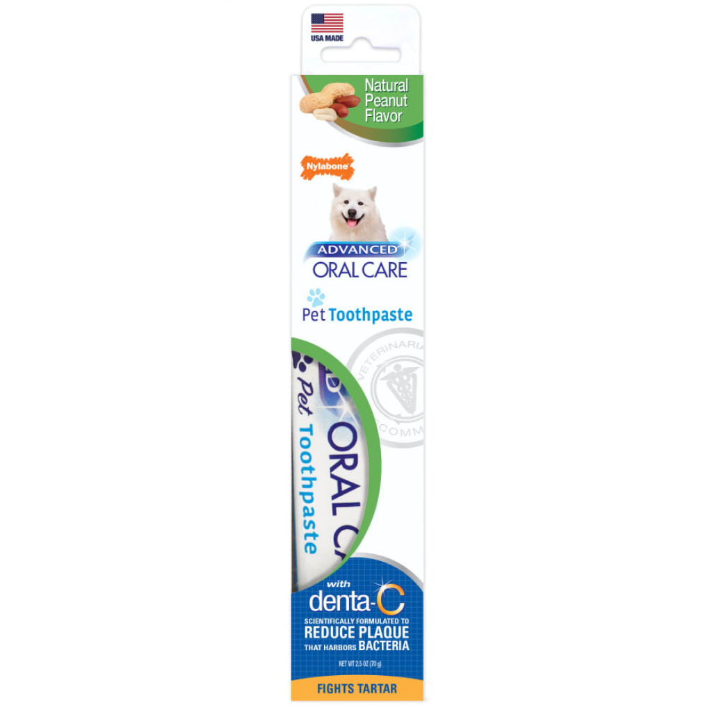 Nylabone Advanced Oral Care Natural Toothpaste- Peanut Butter Flavor (2.5 oz)