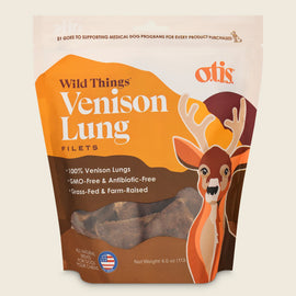 OTIS Wild Things Venison Lung Filets Treats for Dogs (4 oz)