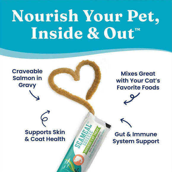 Solid Gold SeaMeal Squeeze Salmon In Gravy Mousse Lickable Cat Treat (0.5 oz tube, pack of 4)