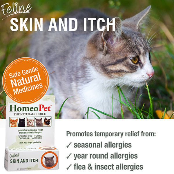 HomeoPet Feline Skin & Itch Care For Cats (15 ml)