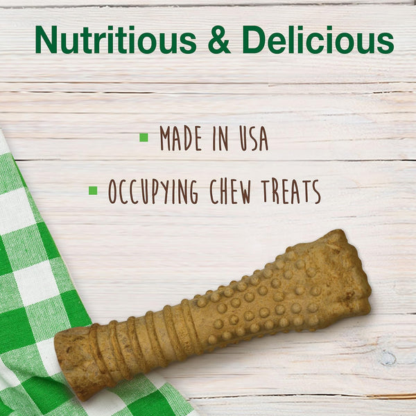 Nylabone Healthy Edibles Natural Long Lasting Peanut Butter Flavor Dog Chew Treats- X-Large/Souper (1 ct)