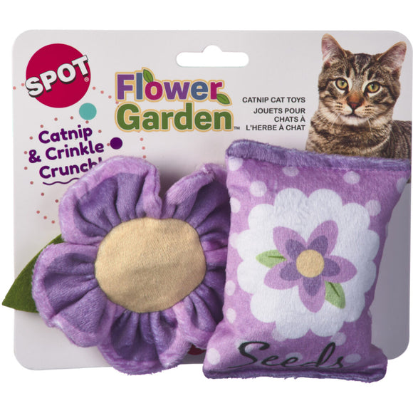 Spot Flower Garden Crinkly Catnip Cat Toys (2 pack)