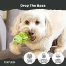 BARK Drop The Bass Rip & Reveal Fetch Tough Treat Dispensing Dog Chew Toy