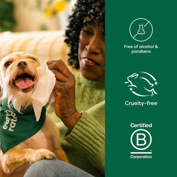 Earth Rated Hypoallergenic Dog Grooming Wipes -Lavender Scented (100 count)