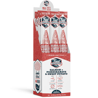 Treat Collective Salmon + Pomegranate & Sweet Potato Dog Jerky Sticks (16 pack)