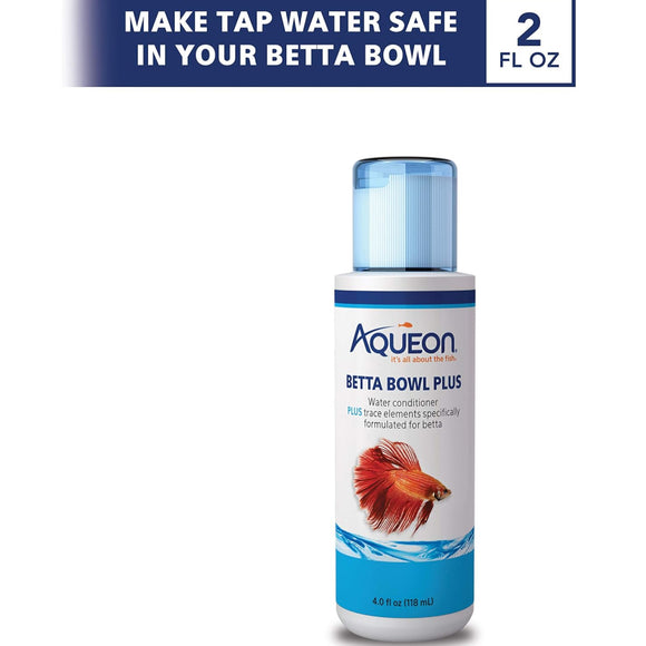 Aqueon Betta Bowl Plus Water Conditioner (4 oz)