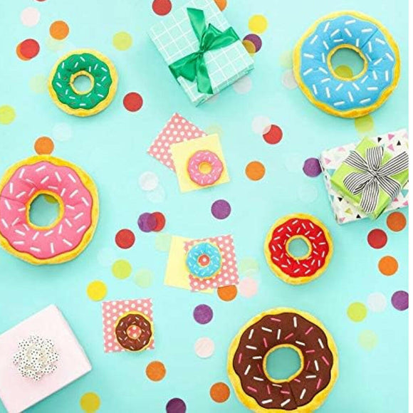 Zippy Paws Junior Donutz Strawberry Squeaky Plush Toy Dog (Small)