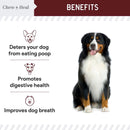 Chew + Heal Stop the Poo Chew Coprophagia Supplement for Dogs- Savory Lamb Flavor (120 Count)