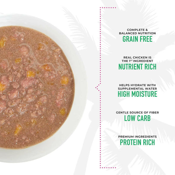 Tiki Cat Aloha Friends Chicken Pumpkin & Lamb Puree Wet Food For Cats (2.5 oz x 12 pouches)