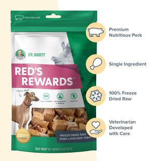 Dr. Marty, Red’s Rewards Freeze Dried Pork Liver Treats (4 oz)