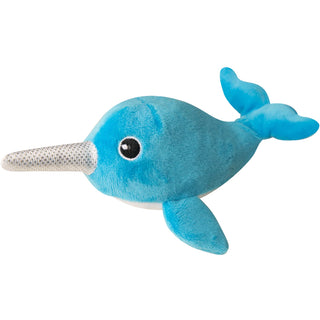 Snugarooz Baby Nikki the Narwhal Crinkle & Squeaker Plush Dog Toy (7")