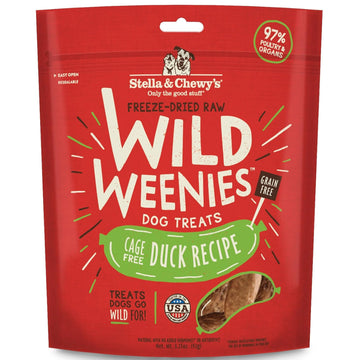 Stella & Chewy's Duck Wild Weenies Freeze-Dried Raw Dog Treats (3.25 oz)