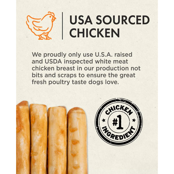 Canine Naturals Raw-Hide Free Chicken Recipe Rolls Dog Treats