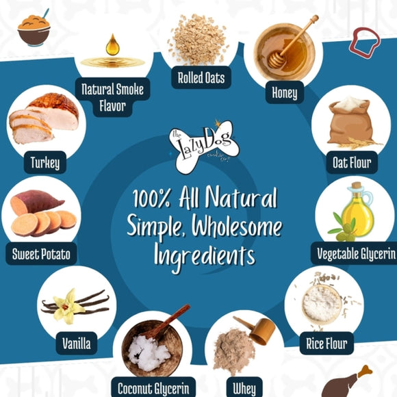 The Lazy Dog Cookie Co. Leftover Turkey Sandwich Turkey & Sweet Potato Treats For Dogs (5 oz)