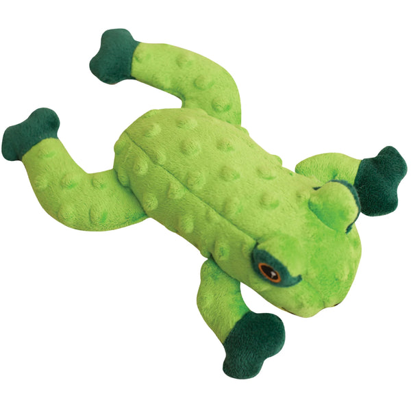 Snugarooz Lilly the Frog Green Durable Plush Dog Toy (10")