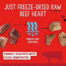 Stella & Chewy's Free-Dried Beef Hearts Dog Treats (3 oz)