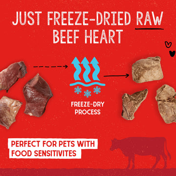 Stella & Chewy's Free-Dried Beef Hearts Dog Treats (3 oz)