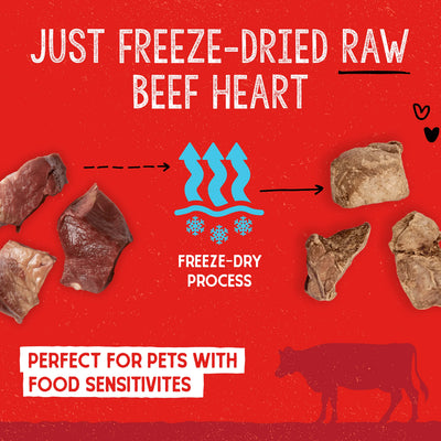 Stella & Chewy's Free-Dried Beef Hearts Dog Treats (3 oz)