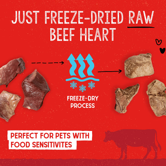 Stella & Chewy's Free-Dried Beef Hearts Dog Treats (3 oz)