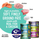 Tiki Cat Luau Pate Grain-Free Wet Food for Cats -Variety Pack (2.8 oz x 12 cans)