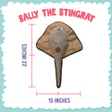 Snugarooz Sally the Stingray Spikey Ball Grey Tough & Durable Dog Toy (21")