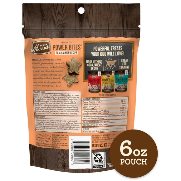 Power Bites Soft & Chewy Grain Free Real Salmon Dog Treats (6 oz)