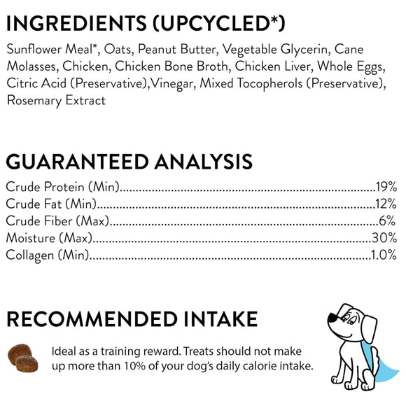 Shameless Pets Bone Broth Chews Peanut Butter Bliss Training Treats For Dogs (8 oz)