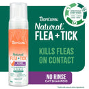 TropiClean Natural Flea & Tick No Rinse Shampoo for Cats (7.4 oz)