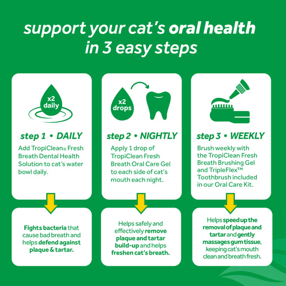 TropiClean Fresh Breath Dental & Oral Care Brushing Gel for Pets -2oz