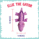 Snugarooz Ellie the Gator Purple Crinkle & Squeak Plush Dog Toy - (12")