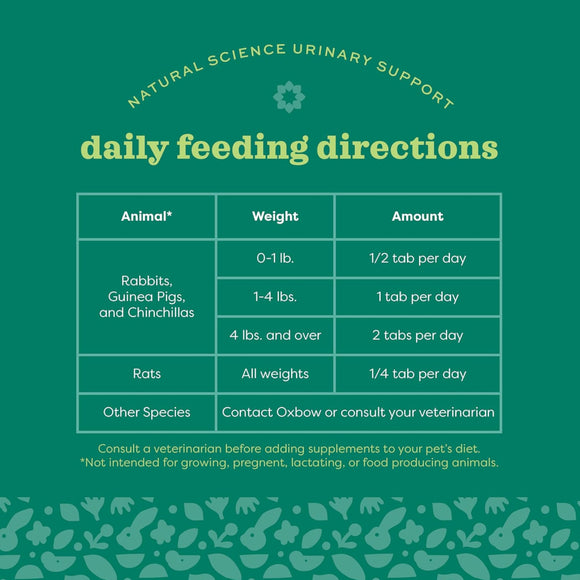 Oxbow Natural Science Urinary Support For Small Animals (60 ct)