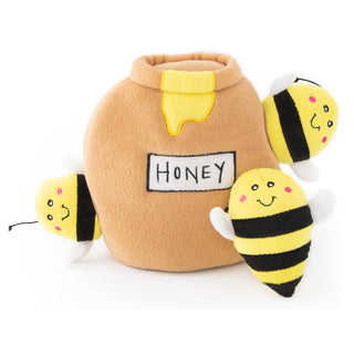 Zippy Paws Burrow Honey Pot Interactive Plush Toy For Dog (Large)